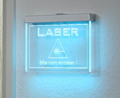 Kantenbeleuchtete Laserbetriebsleuchte